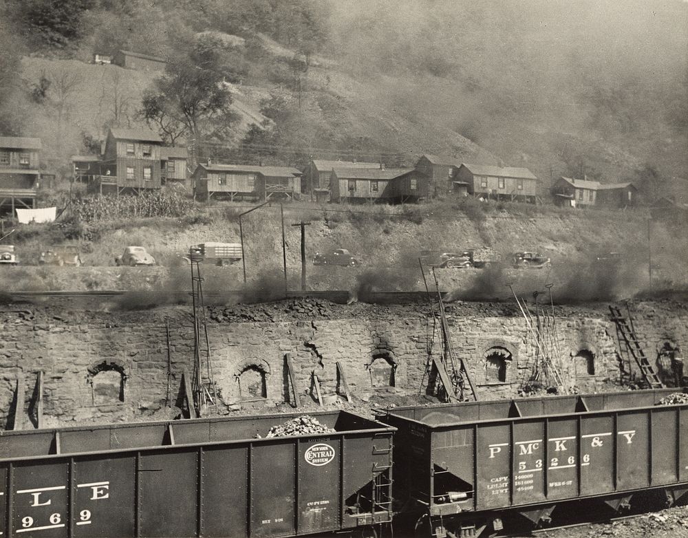 Smoke from Coke Ovens Invades Houses of Miners, Scotts Run, West Virginia by Marion Post Wolcott