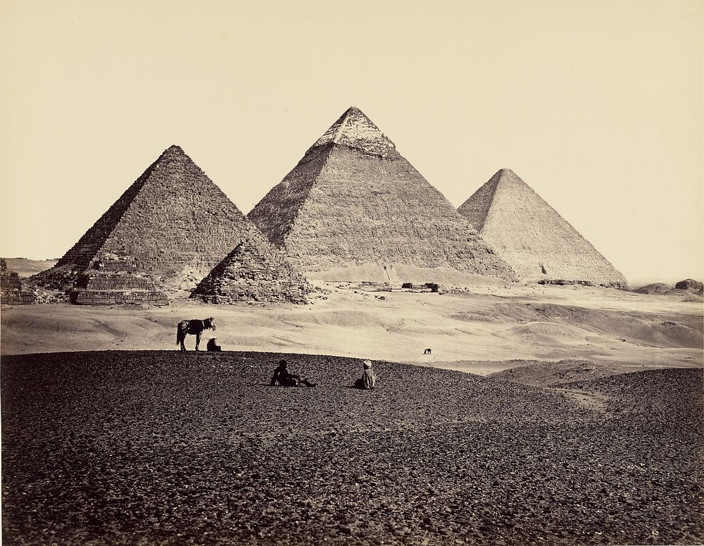 The Pyramids of Giza from the Southwest by Francis Frith