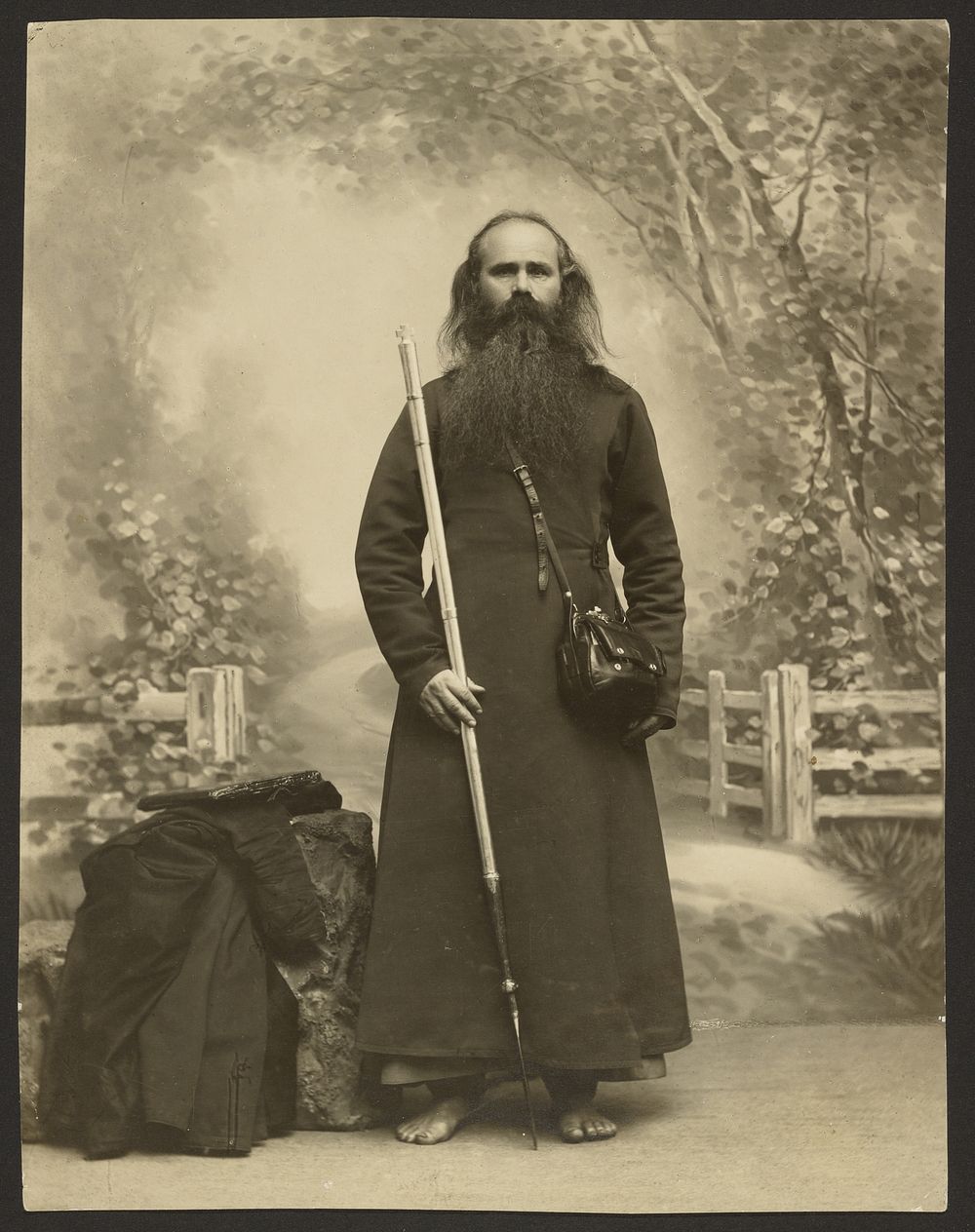A Barefoot Holy Wanderer, Vasilii (his name) by Karl Karlovitz Bulla