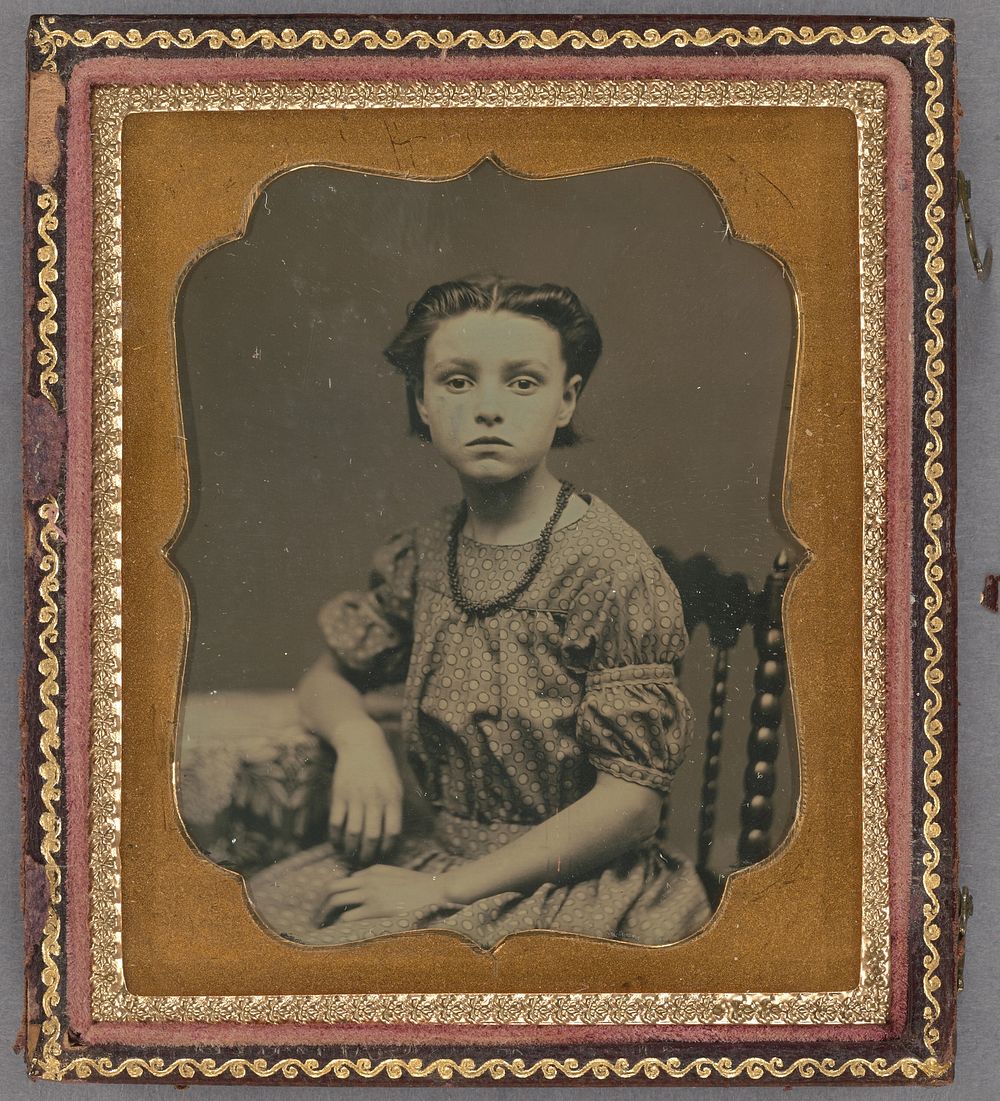 Portrait of a Girl Wearing Beads