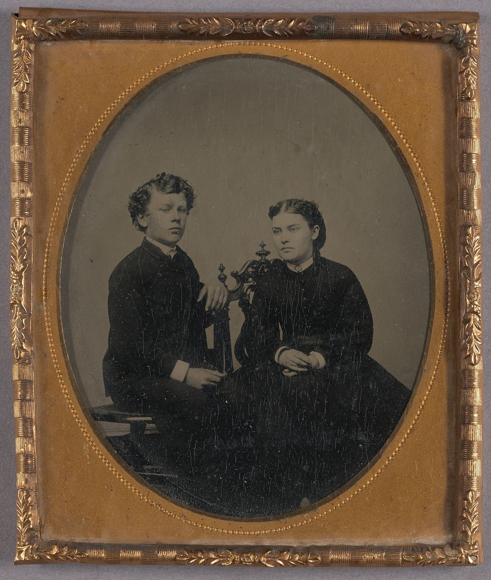 Portrait of a Seated Young Man and Seated Young Woman