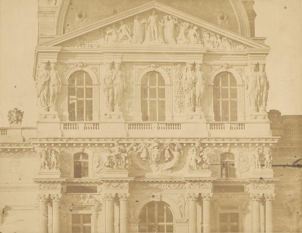 Louvre, facade of a pavillion by Édouard Baldus