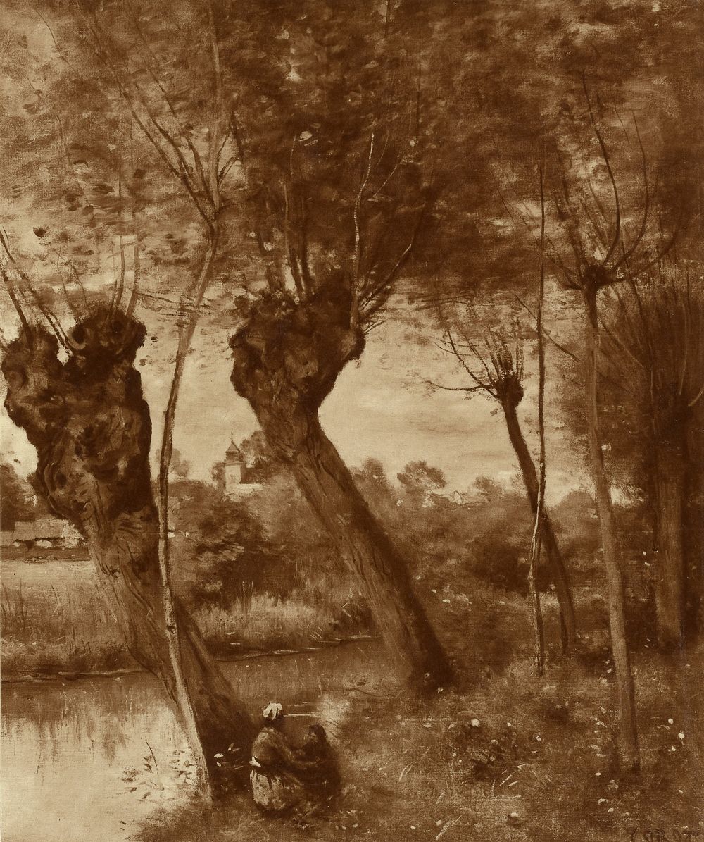 Corot's "Saulaie Near Arras" by Adolphe Braun