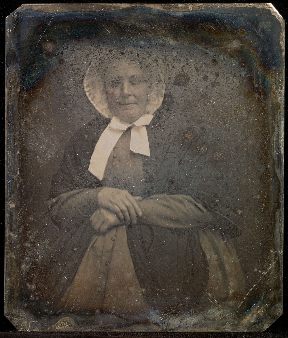 Portrait of a Seated, Middle-aged Woman in Bonnet by Jacob Byerly