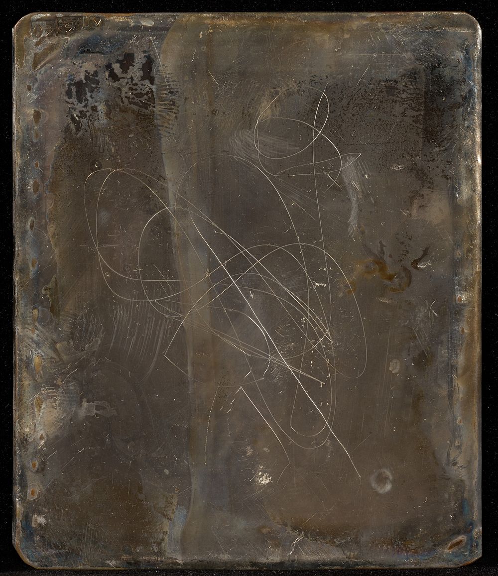 Daguerreotype Plate with Line Doodles by Jacob Byerly