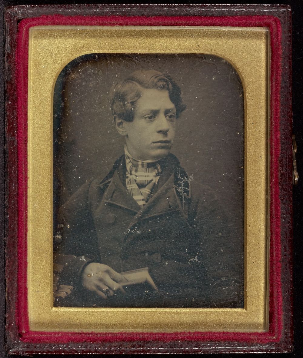 Portrait of a Young Man Holding a Book by Antoine Claudet