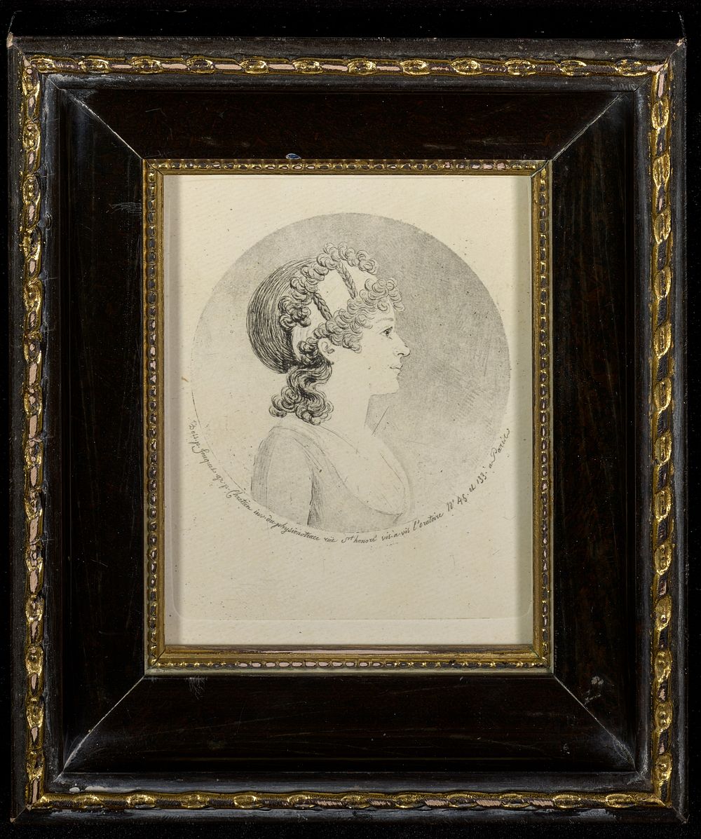 Profile portrait of a woman by Gilles Louis Chrétien and Jean Fouquet