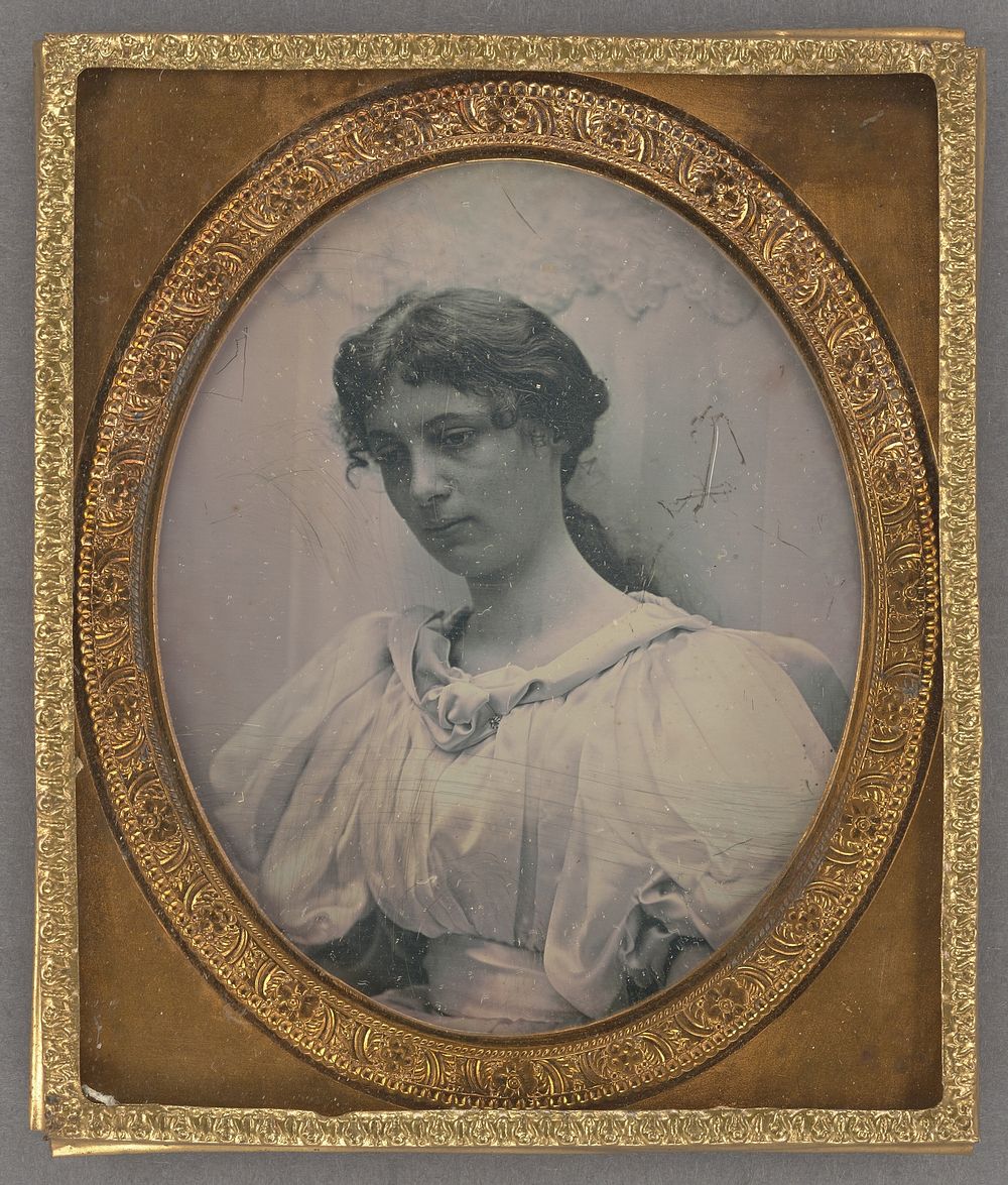 Portrait of a Somber-looking Young Woman