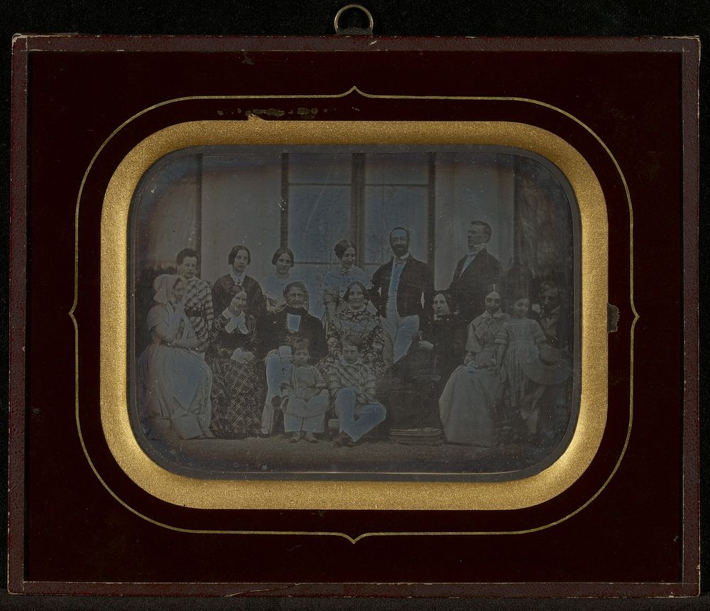 Family group portrait of fourteen Eynard-Lullin members by Jean Gabriel Eynard