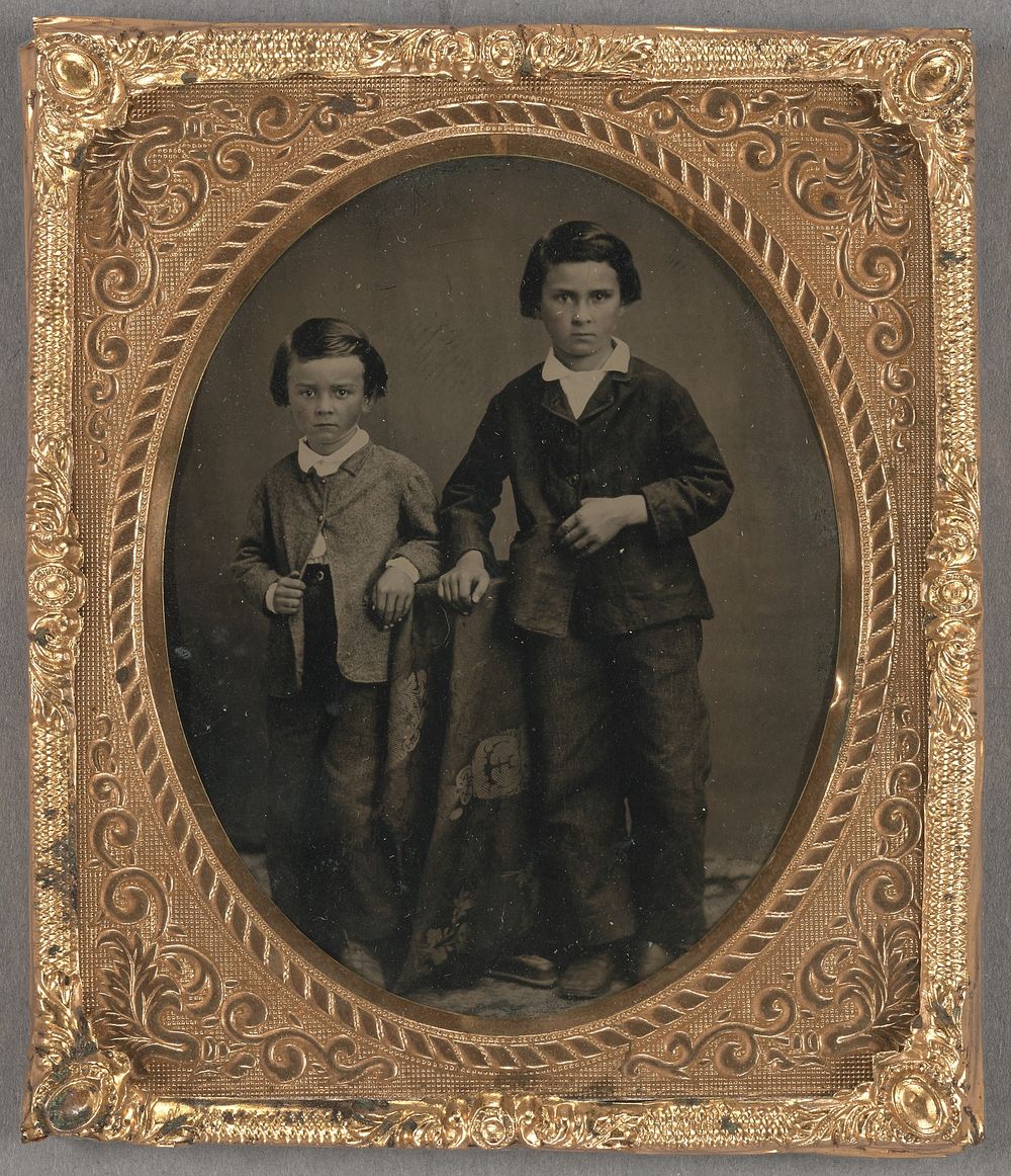 Portrait of Two Boys standing