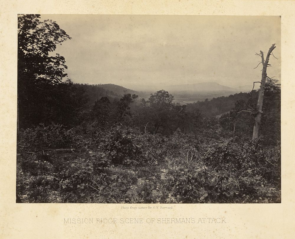 Mission Ridge Scene of Sherman's Attack by George N Barnard