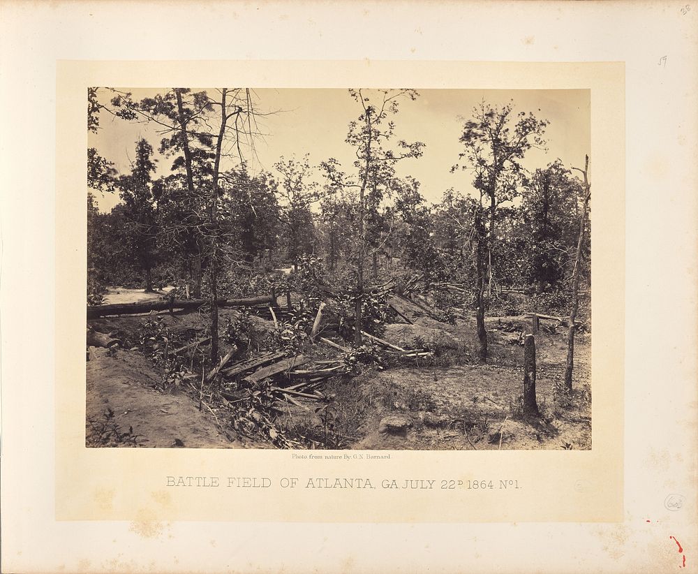Battle Field of Atlanta, Georgia, July 22, 1864, No. 1 by George N Barnard