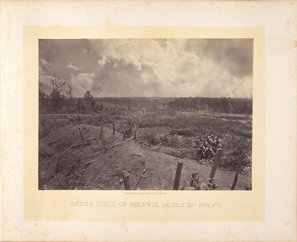 Battle Field of Atlanta, Ga., July 22d, 1864. No. 2 by George N Barnard