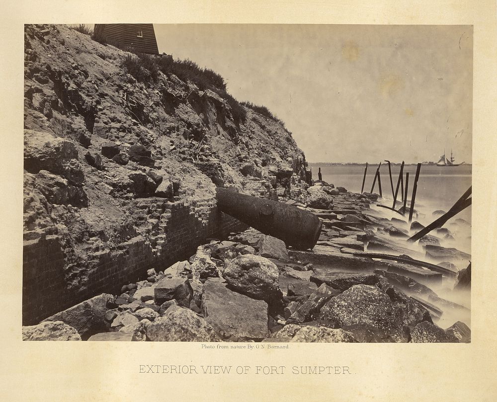 Exterior View of Fort Sumpter by George N Barnard