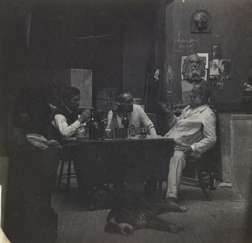 Samuel Murray, Thomas Eakins and William O'Donovan in Eakins's Chestnut Street Studio by Thomas Eakins