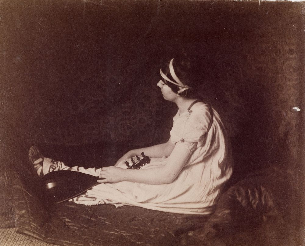 Seated Woman with Lute by Thomas Eakins