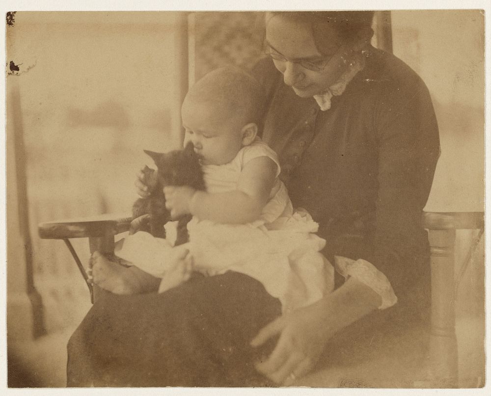 Frances Crowell and Child with Kitten by Thomas Eakins