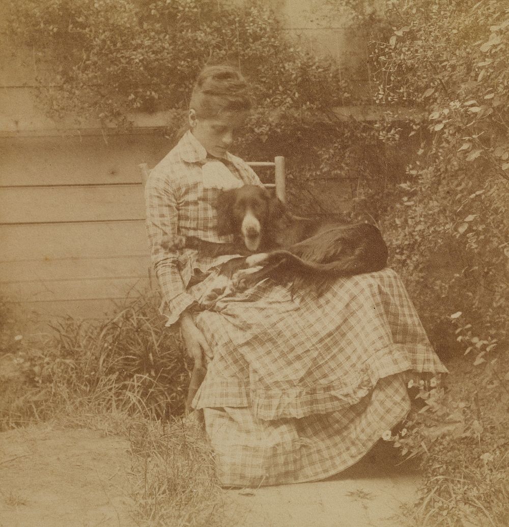 Susan Macdowell (later Mrs. Thomas Eakins) with Setter by Thomas Eakins