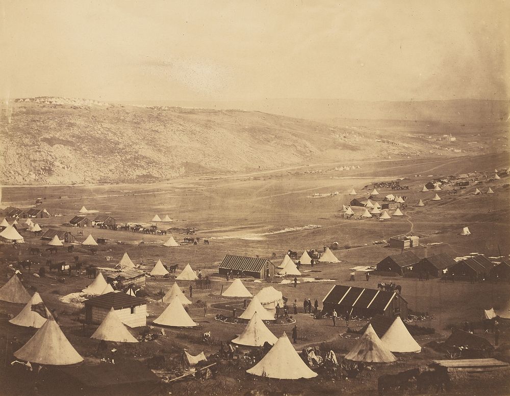 Cavalry Camp, looking towards Kadikoi. by Roger Fenton