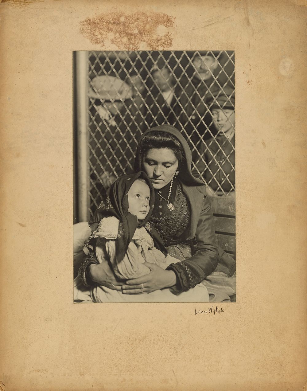 Madonna and Child, Ellis Island by Lewis W Hine