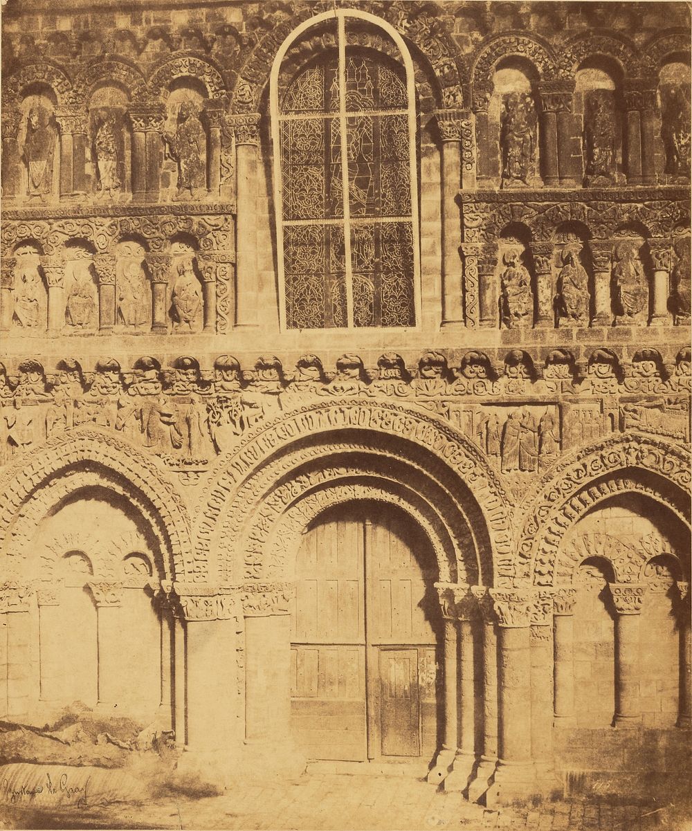 Portals, Notre-Dame La Grande, Poitiers by Gustave Le Gray and Auguste Mestral
