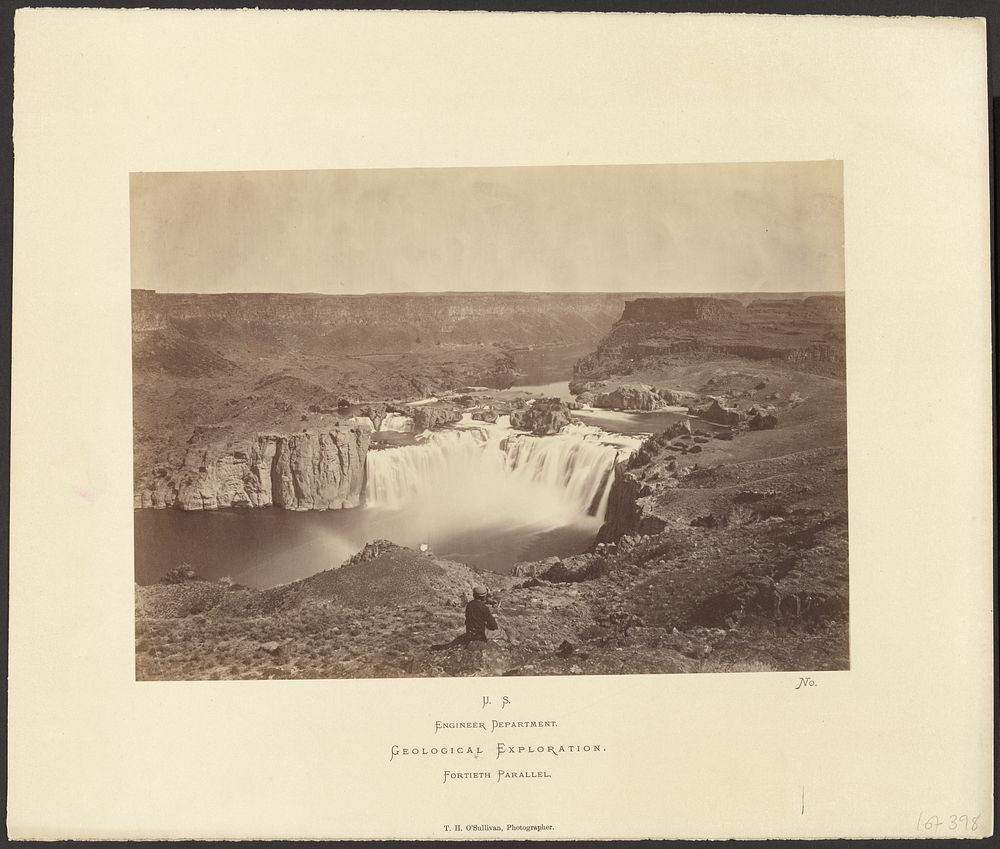Shoshone Falls, Snake River, Idaho, From the South Bank by Timothy H O Sullivan