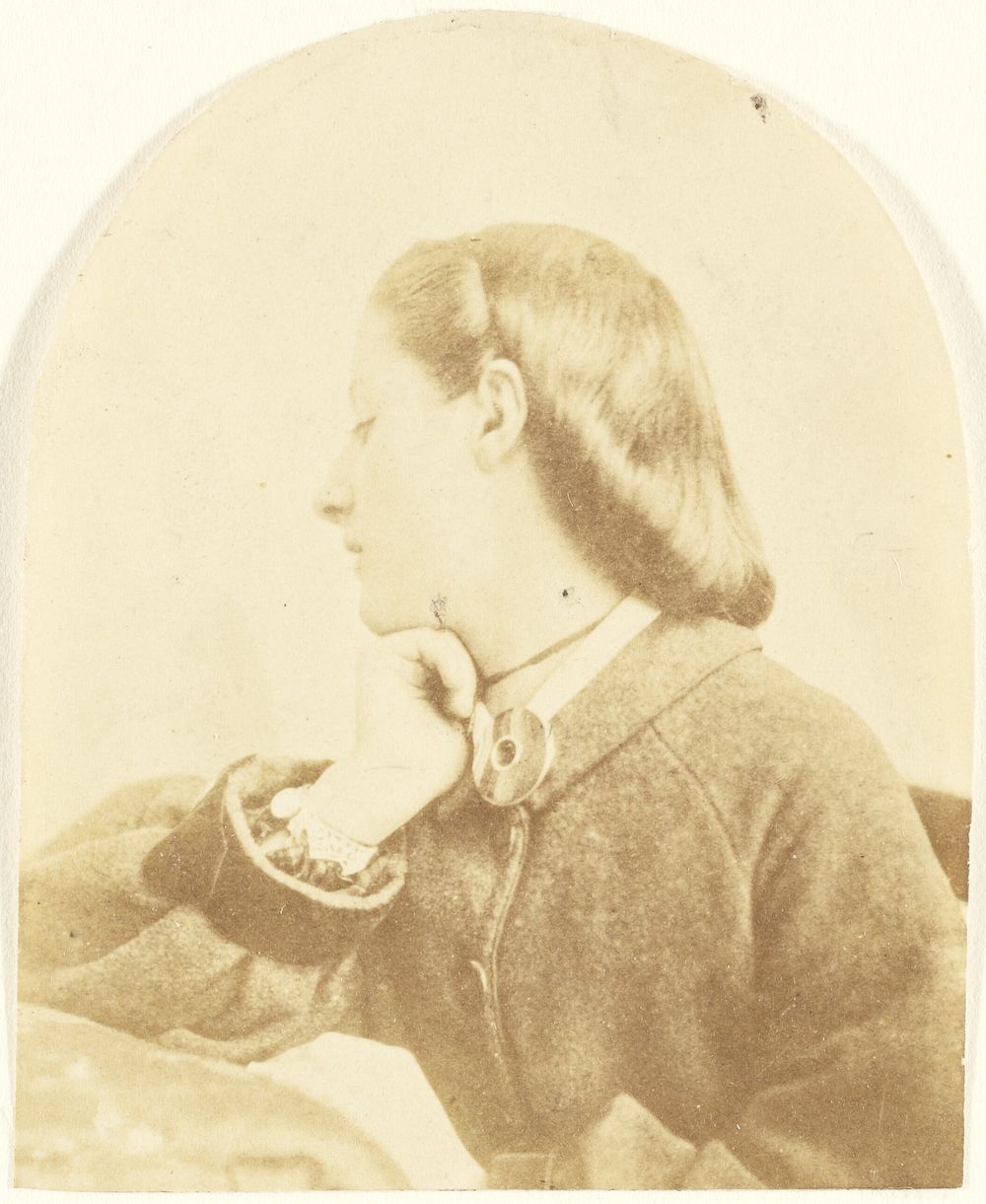 Portrait of a Woman in Profile with One Hand to Her Chin by Oscar Gustave Rejlander