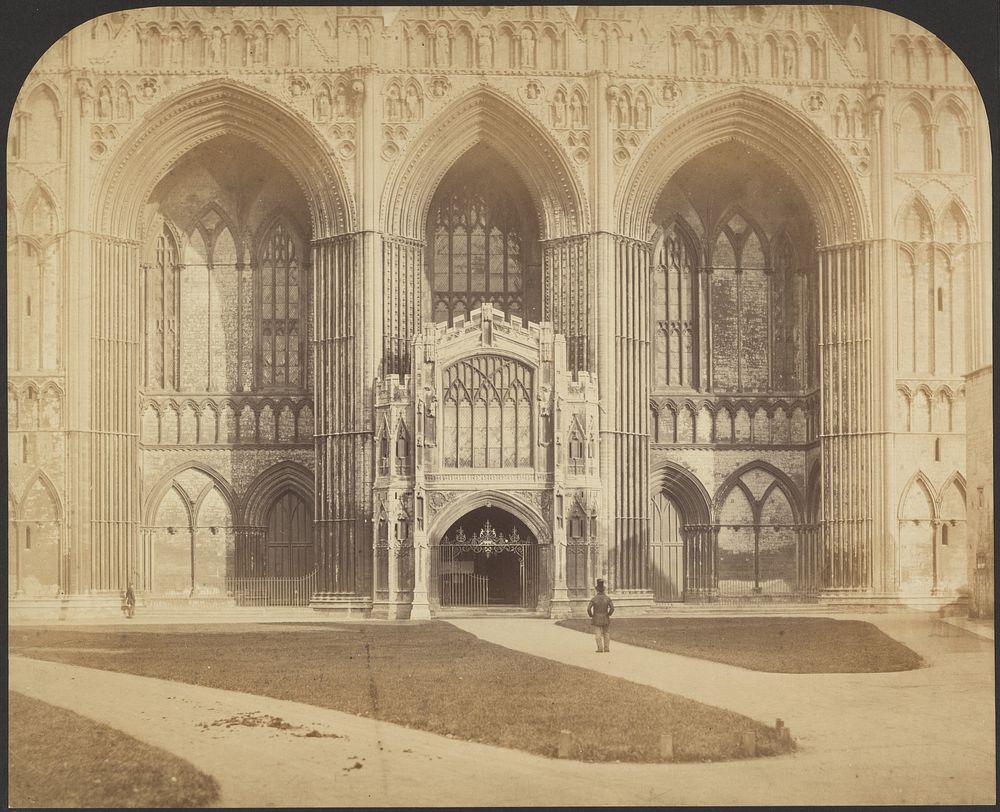 West front of Peterborough cathedral by Roger Fenton