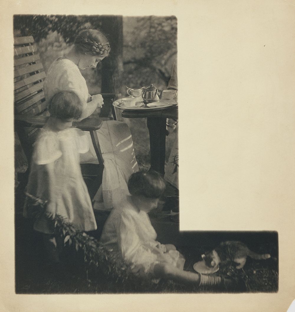 The Artist's Daughter, Hermine, and her Children at Tea by Gertrude Käsebier