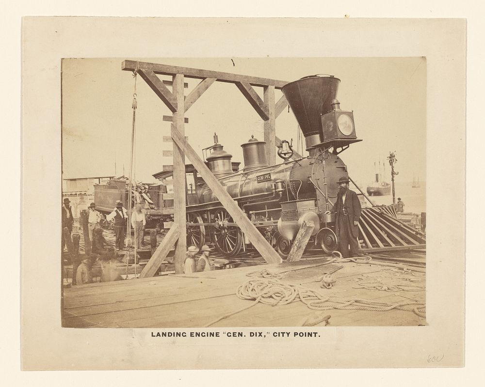 Landing Engine, "Gen. Dix", City Point. [Summer 1864]. by A J Russell