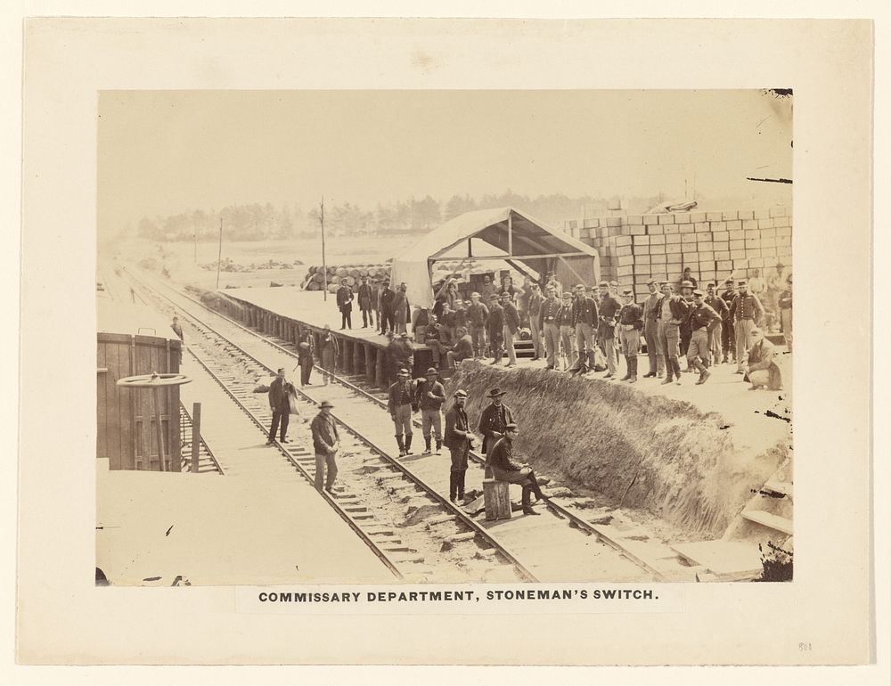 Commissary Department, Stoneman's Switch. [May 1863]. by A J Russell