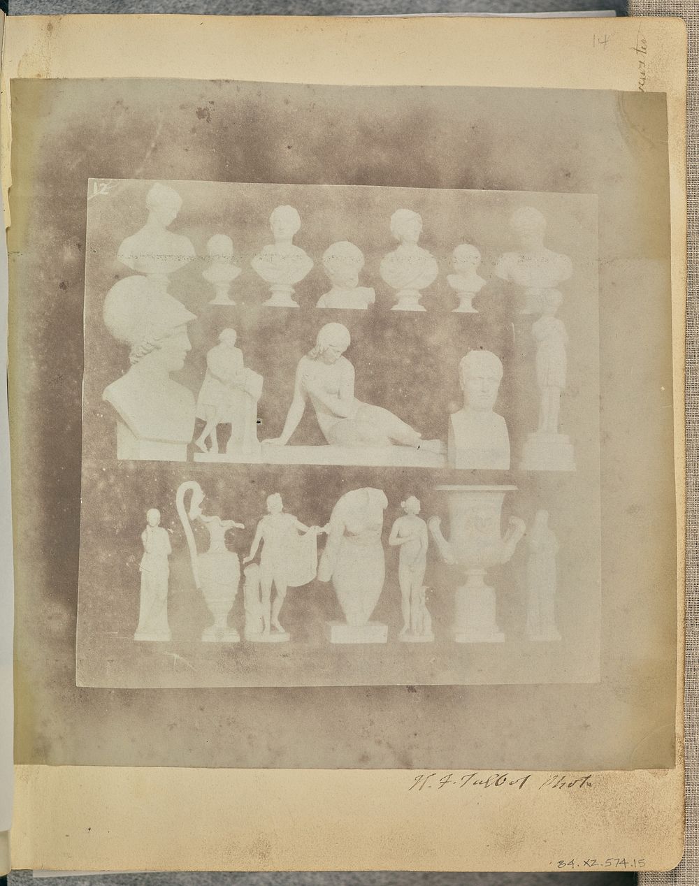 Casts on Three Shelves, in the Courtyard of Lacock Abbey] by William Henry Fox Talbot