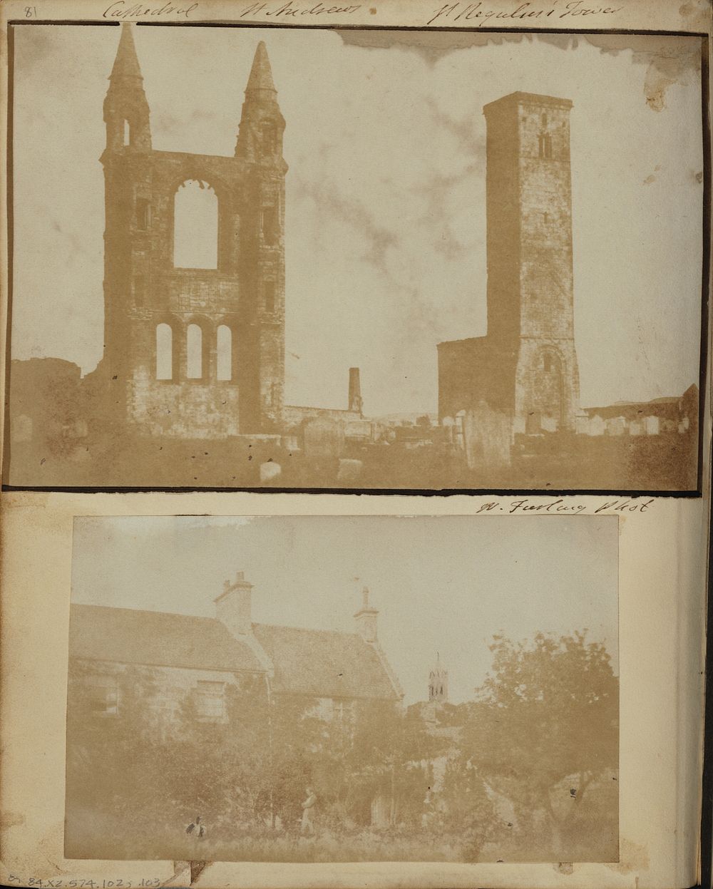 St. Regulus Tower and the East Gable of St. Andrews Cathedral from the Northwest by William Holland Furlong