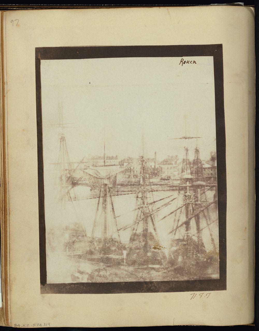 The Harbour at Rouen. by William Henry Fox Talbot
