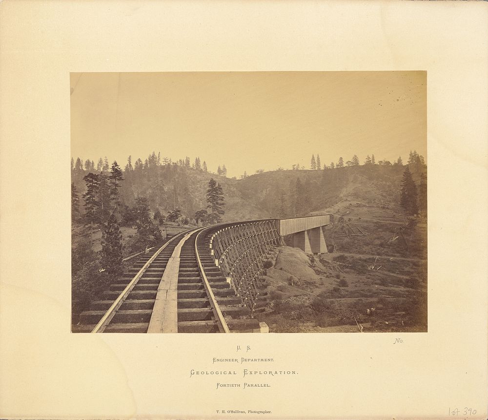Long Ravine Bridge on the Central Pacific Railroad by Timothy H O Sullivan