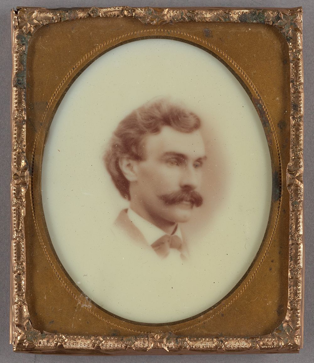 Vignetted Portrait of a Man with Moustache