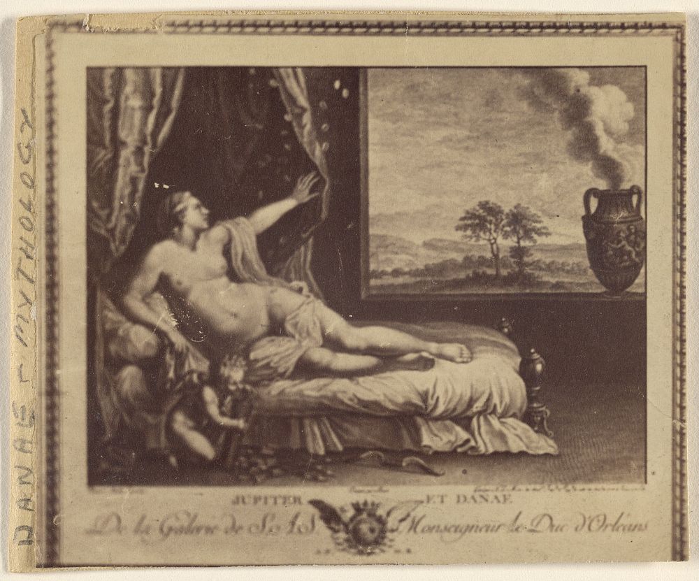 Copy of the painting "Jupiter et Danae"
