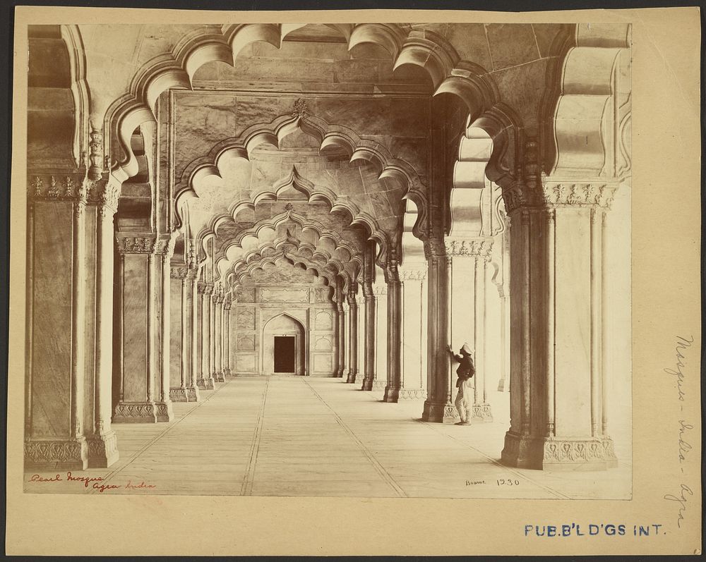 Pearl Mosque, Agra India by Samuel Bourne