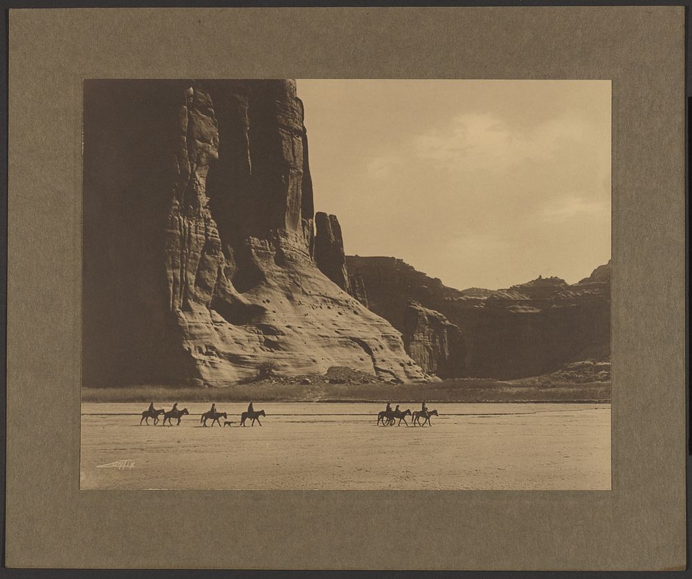 Canyon de Chelley - Navajo by Edward S Curtis
