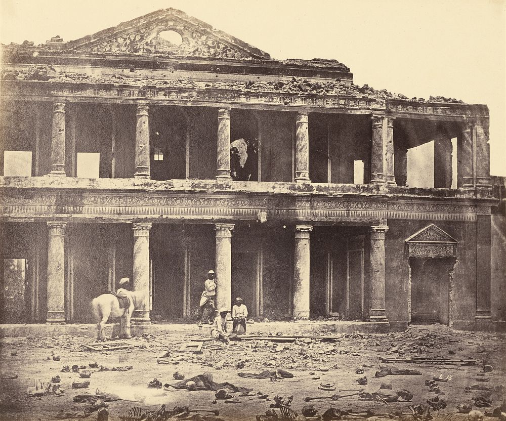 Interior of Secundrabagh After the Massacre by Felice Beato and Henry Hering