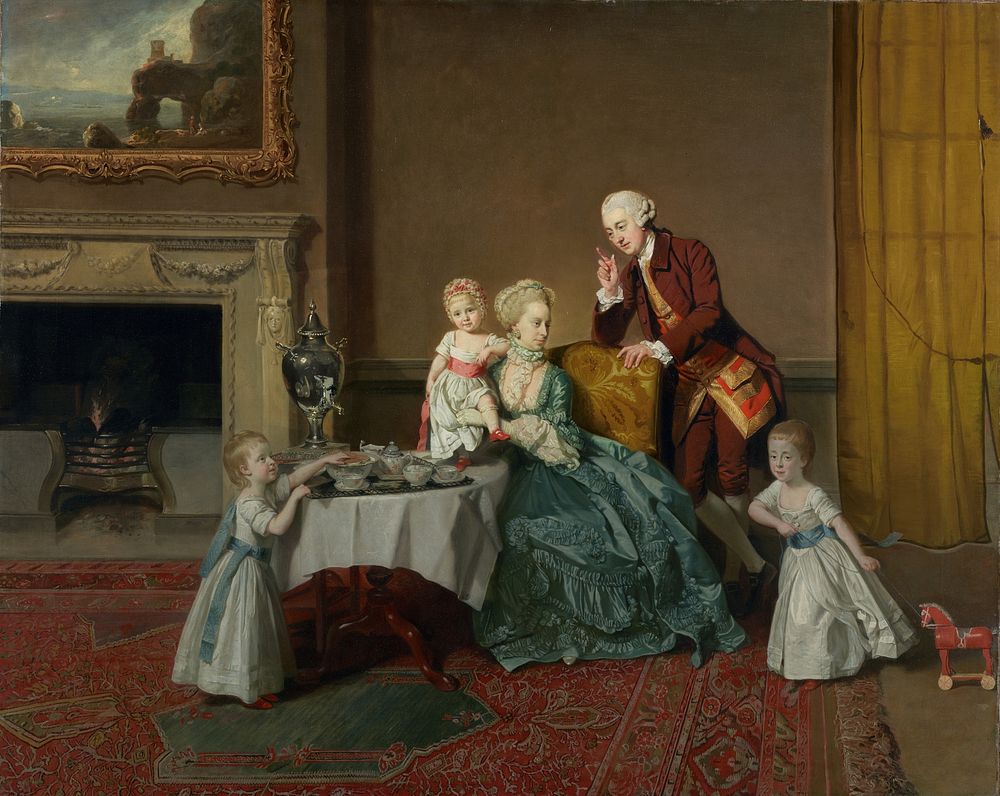 John, Fourteenth Lord Willoughby de Broke, and His Family by Johann Zoffany