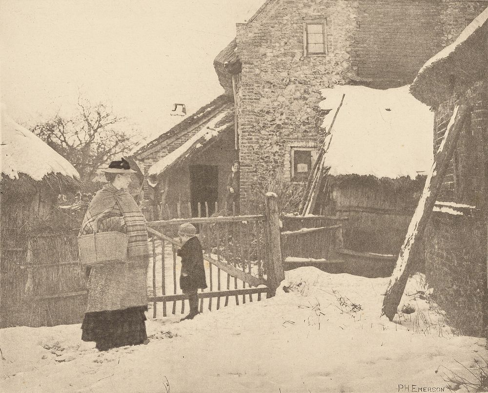 Going to Market - A Winter Scene by Peter Henry Emerson