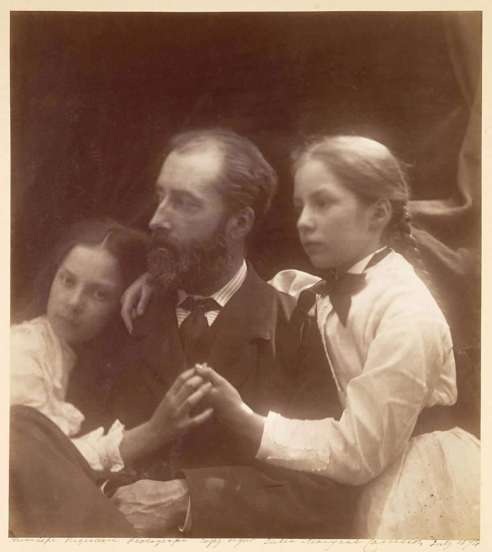 Charles Norman with His Daughters Adeline and Margaret by Julia Margaret Cameron