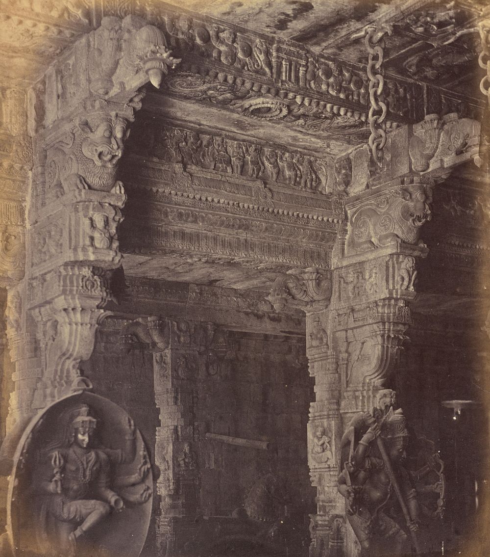 Interior of Peroor Temple. Nr. Coimbatore by Edmund David Lyon