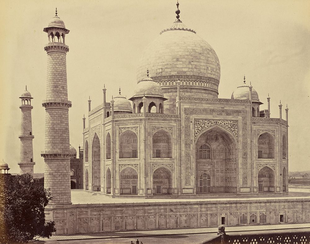 Agra; The Taj, from the Corner of the Quadrangle by Samuel Bourne