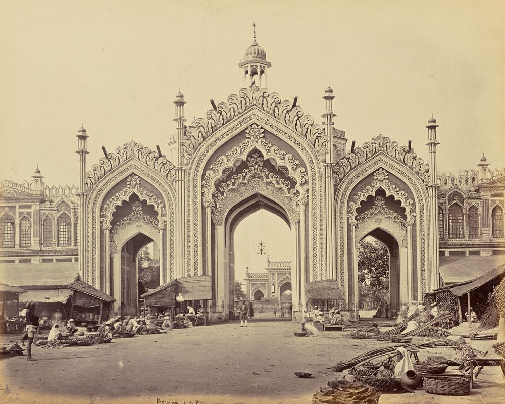 Lucknow; The Gateway of the Hooseinabad Bazaar by Samuel Bourne