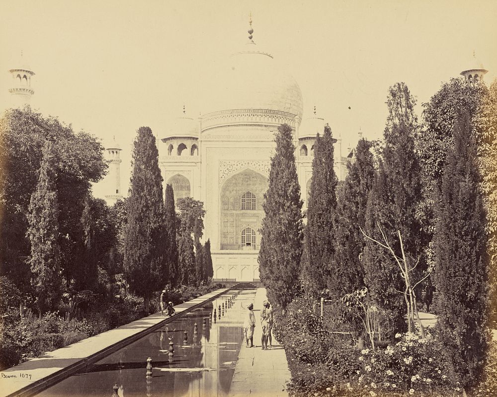 Agra; The Taj, from the Fountain by Samuel Bourne