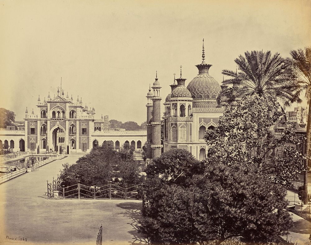 Lucknow; The Gate and Garden of the Hooseinabad Emambara by Samuel Bourne