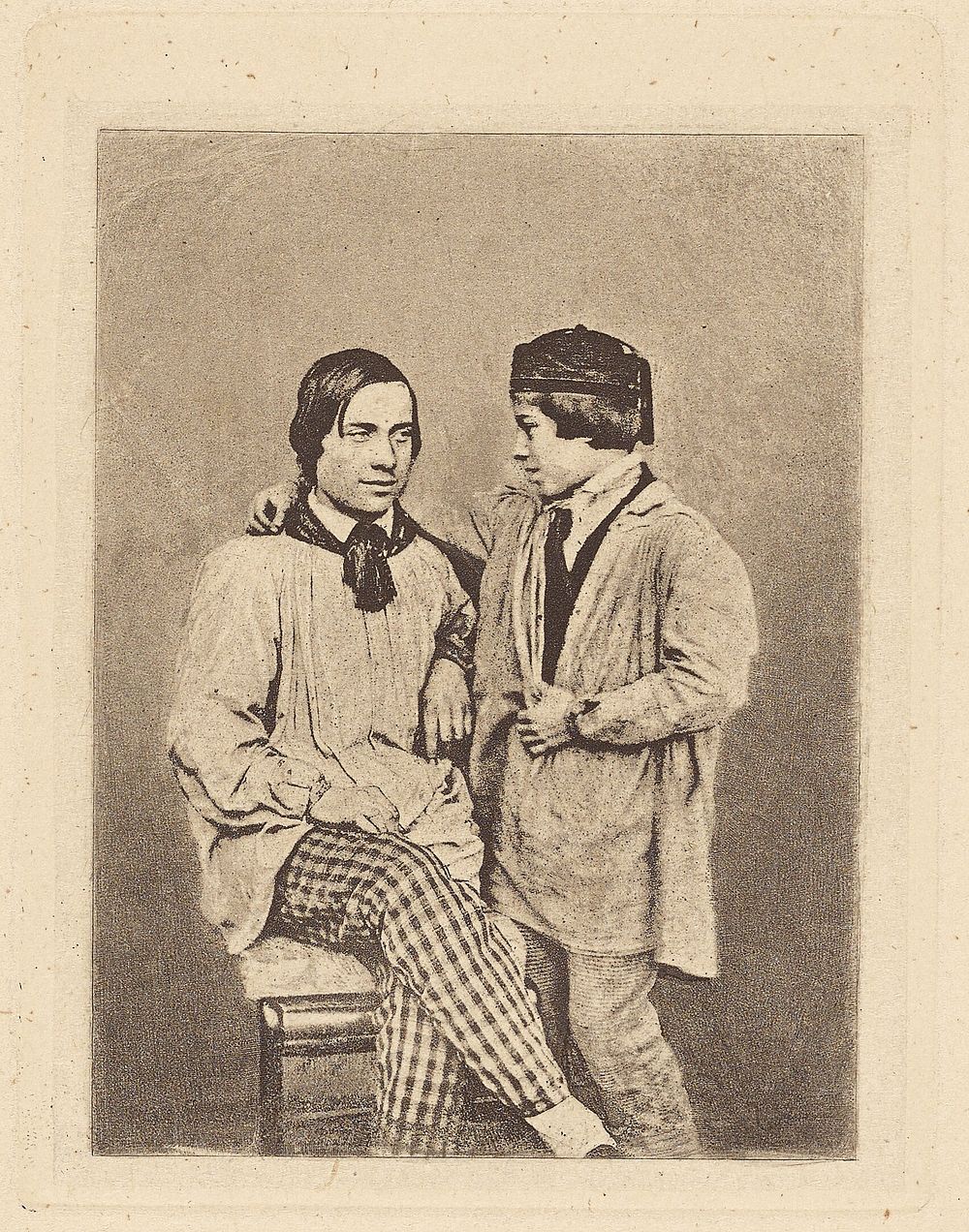 Man and boy by Armand Hippolyte Louis Fizeau and Nöel Marie Paymal Lerebours