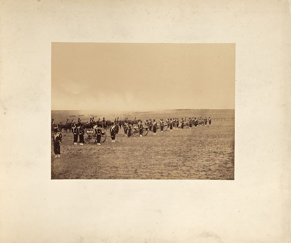 Camp du Châlons: Artillery of the Imperial Guard. by Gustave Le Gray